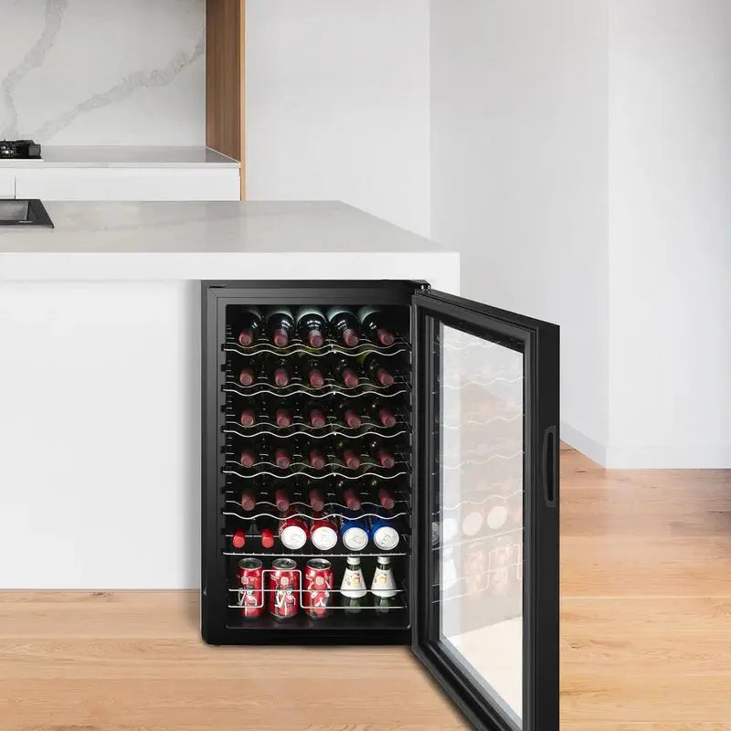 High Life 18.6'' 34 Bottle and 34 Can Single Zone Freestanding Wine & Beverage Refrigerator | Fridge.com