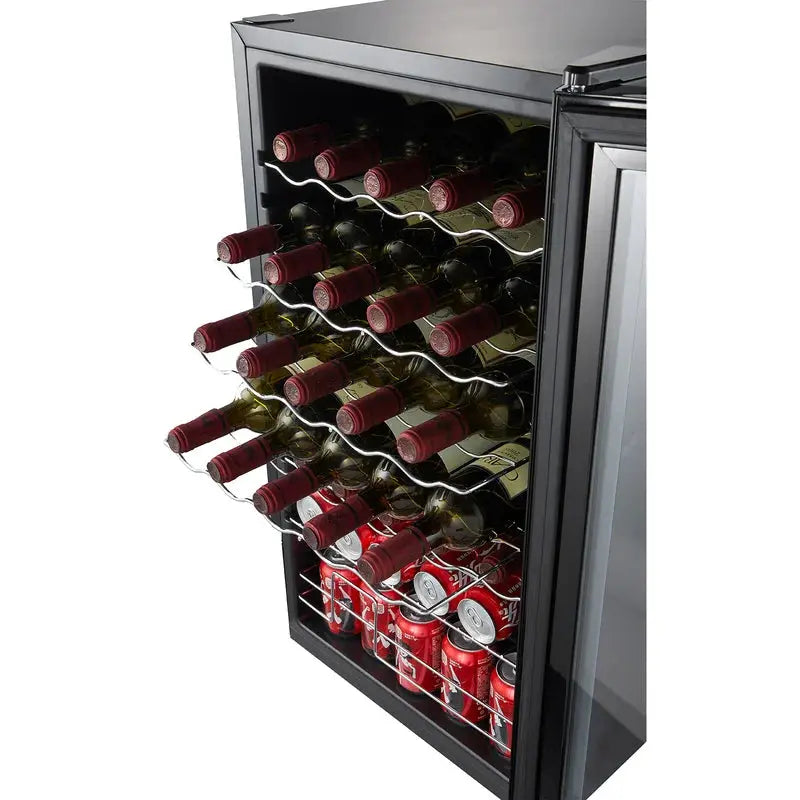 High Life 18.6'' 34 Bottle and 34 Can Single Zone Freestanding Wine & Beverage Refrigerator | Fridge.com