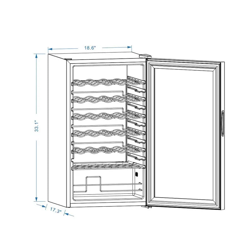 High Life 18.6'' 34 Bottle and 34 Can Single Zone Freestanding Wine & Beverage Refrigerator | Fridge.com