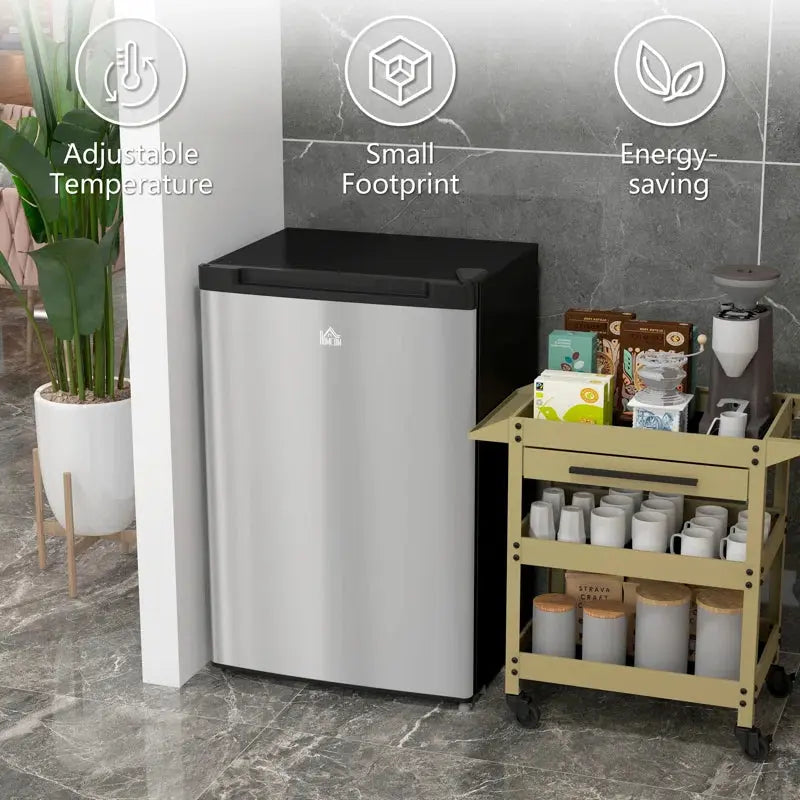 Homcom 3 Cubic Feet Freestanding Beverage Refrigerator | Fridge.com