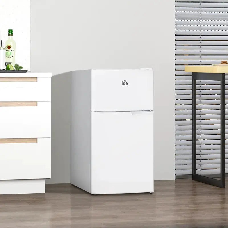 Homcom 3.2 Cubic Feet Portable Freestanding Mini Fridge with Freezer | Fridge.com