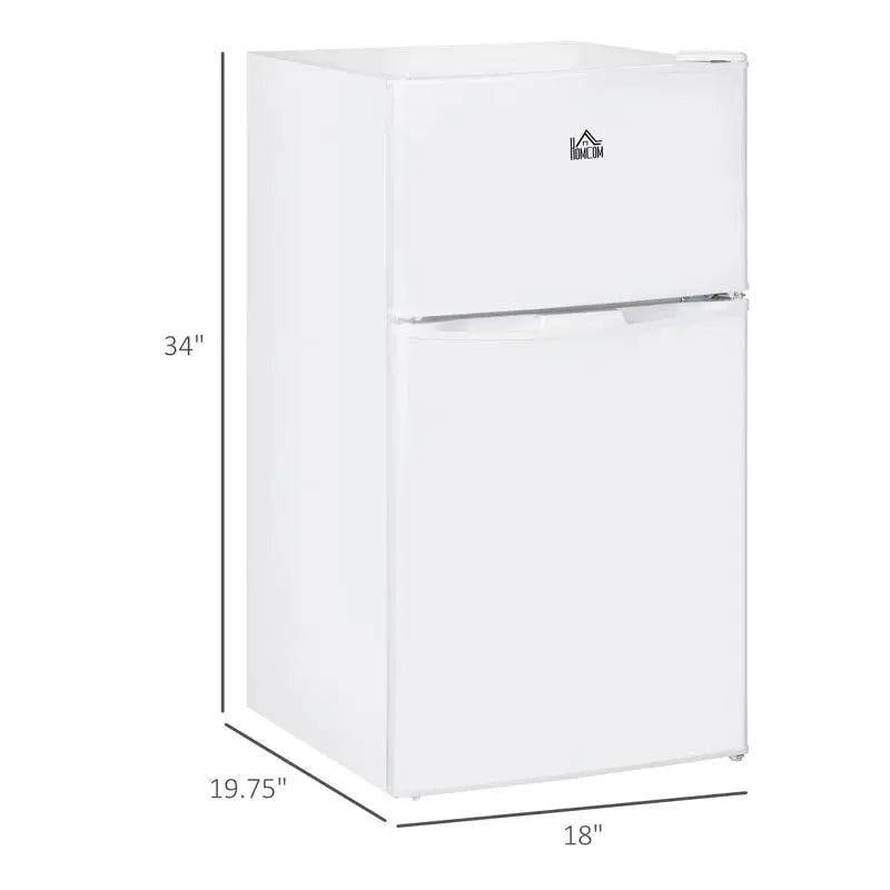 Homcom 3.2 Cubic Feet Portable Freestanding Mini Fridge with Freezer | Fridge.com