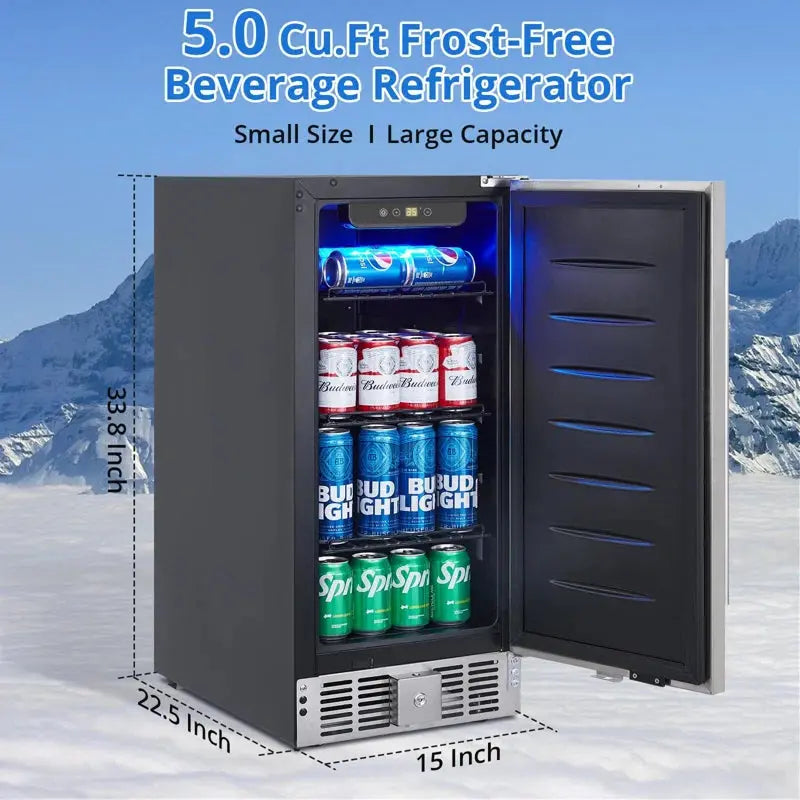 Homhougo 110 Cans (12 Oz.) Freestanding Beverage Refrigerator | Fridge.com