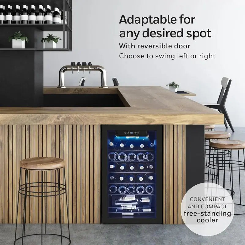 Honeywell 18.9'' 34 Bottle and Can Single Zone Free-Standing Wine & Beverage Refrigerator | Fridge.com