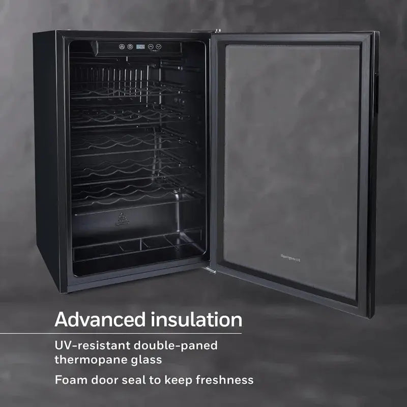 Honeywell 18.9'' 34 Bottle and Can Single Zone Free-Standing Wine & Beverage Refrigerator | Fridge.com