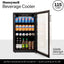 Honeywell Beverage Refrigerator and Cooler, 115 Can Mini Fridge with Glass Door for Soda Beer or Wine for Office or Bar with Adjustable Removable Shelving | Fridge.com