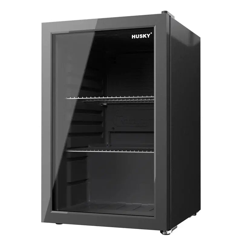 Husky Premium 69L Beverage Refrigerator 2.4 Cu. Ft. Freestanding Mini Fridge with Glass Door | Fridge.com