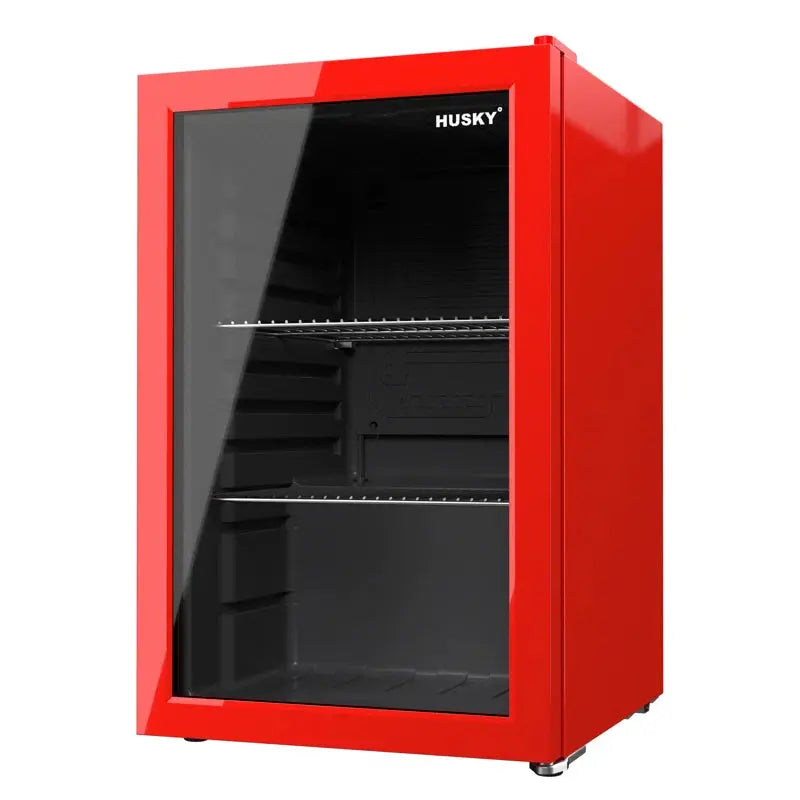 Husky Premium 69L Beverage Refrigerator 2.4 Cu. Ft. Freestanding Mini Fridge with Glass Door | Fridge.com