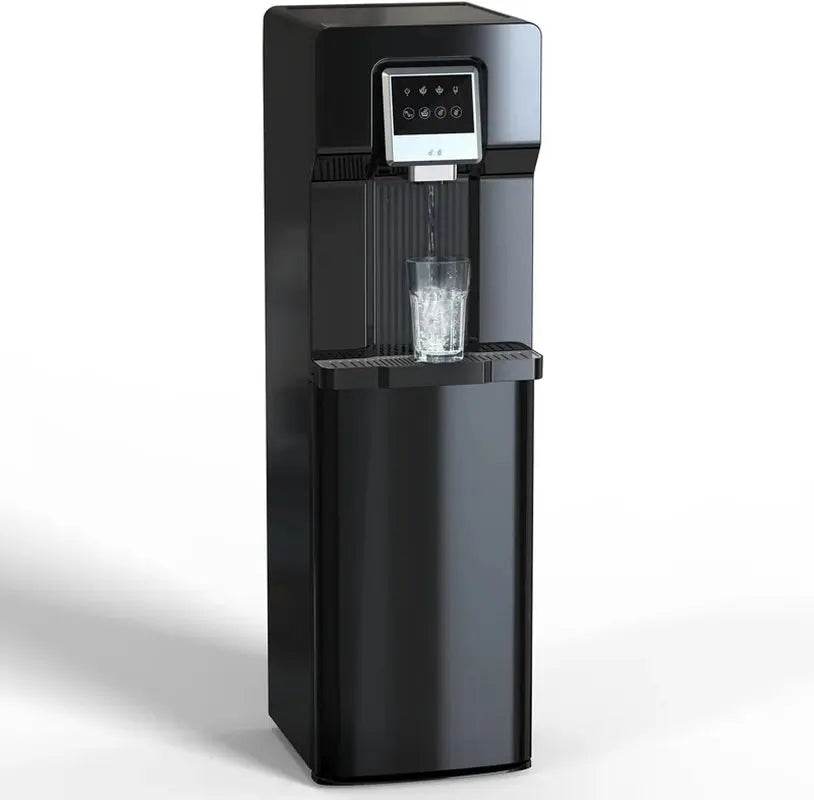 IKT Freestanding Bottom Loading Water Dispenser with Ice Maker for 3 Gallon Bottle Black (No Hot Water) | Fridge.com