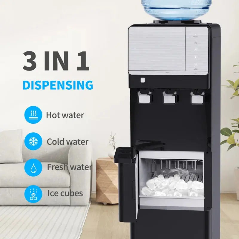 IKT Freestanding Top Loading Water Dispenser with Ice Maker 27 Lbs. Daily Capacity | Fridge.com