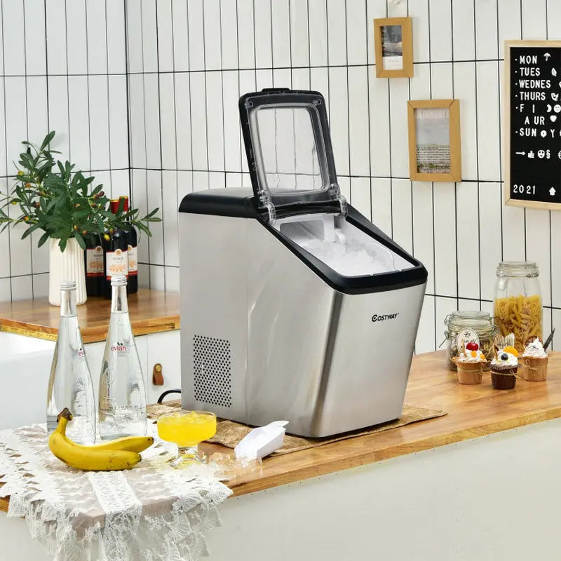 Ice-Making Machine with 29 Pounds Pebble Ice per Day | Fridge.com