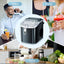 8.66 In. W 26 Lbs./24H, 9-Pieces/6 Mins, Bullet Ice Portable Countertop Ice Maker in Black With/Ice Scoop and Basket | Fridge.com