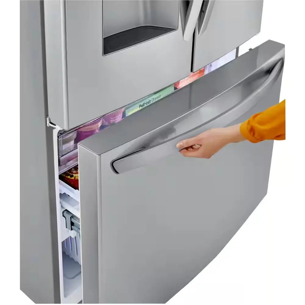 25 Cu. Ft. French Door Refrigerator W/ Ice and Water Dispenser and Smartdiagnosis in Printproof Stainless Steel | Fridge.com