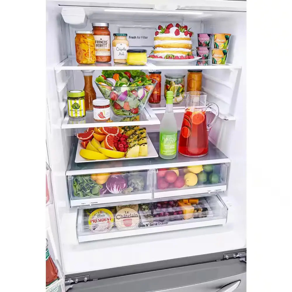 25 Cu. Ft. French Door Refrigerator W/ Ice and Water Dispenser and Smartdiagnosis in Printproof Stainless Steel | Fridge.com