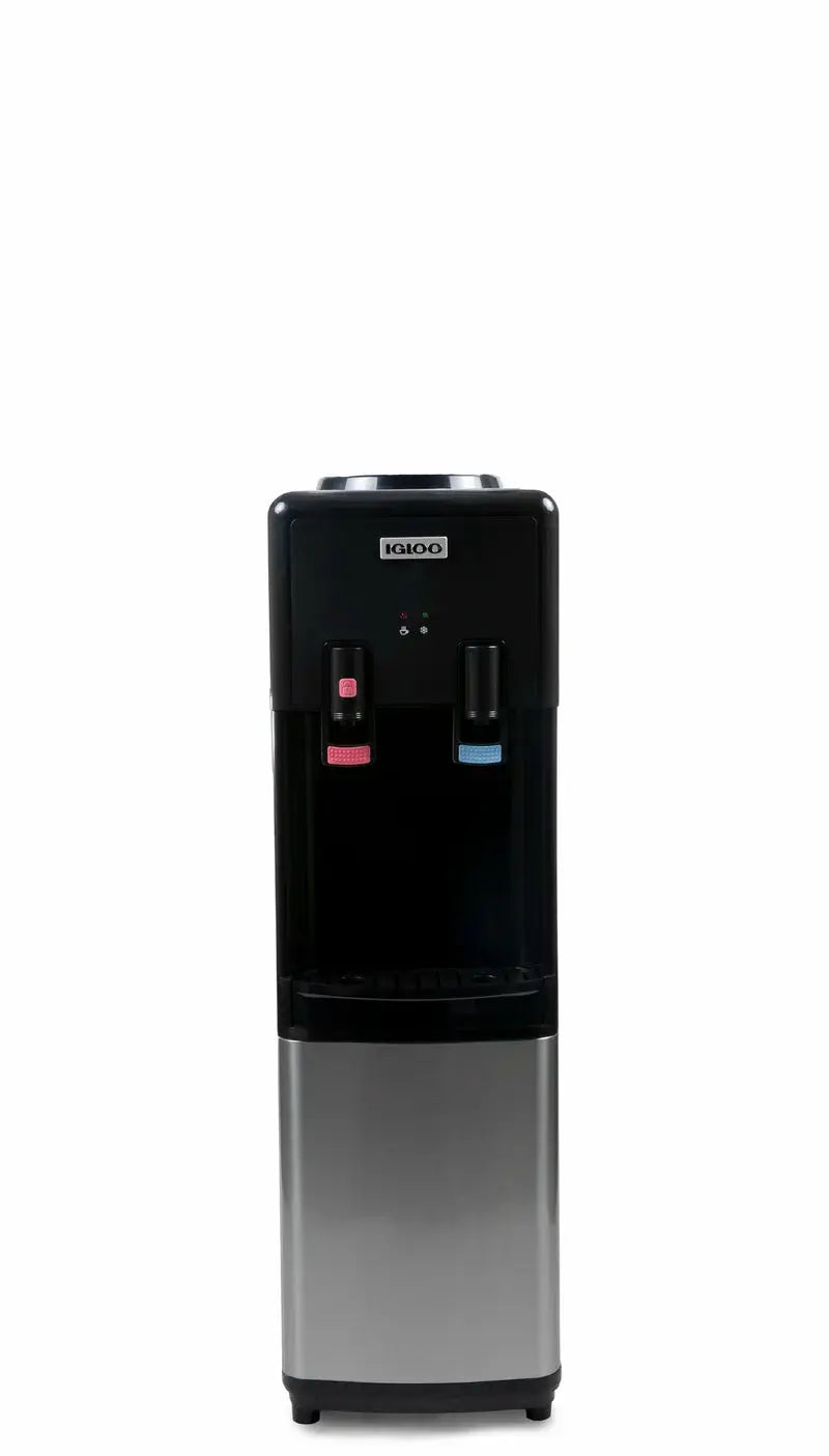 Igloo Black Free Standing Top Loading Electric Water Dispenser | Fridge.com