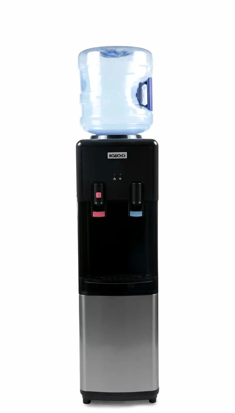 Igloo Black Free Standing Top Loading Electric Water Dispenser | Fridge.com