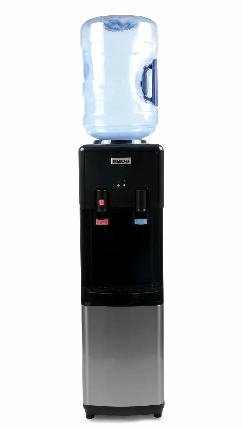 Igloo Black Free Standing Top Loading Electric Water Dispenser | Fridge.com