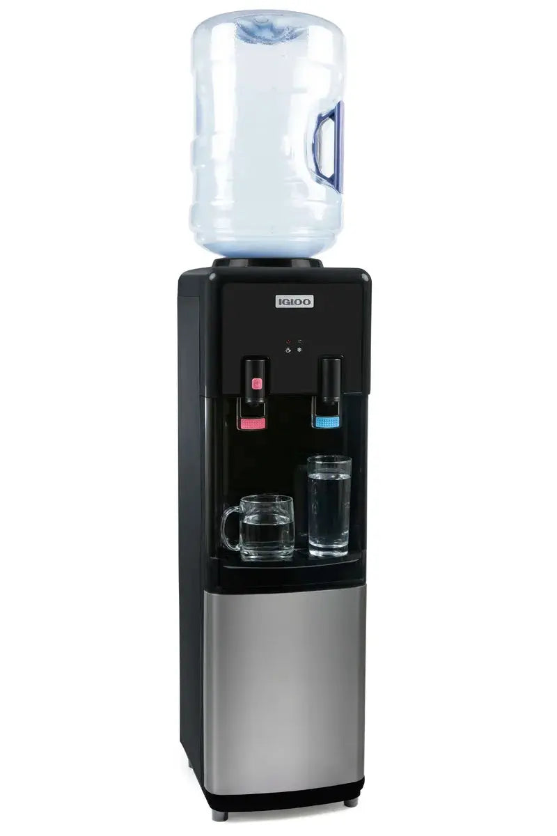 Igloo Black Free Standing Top Loading Water Dispenser | Fridge.com