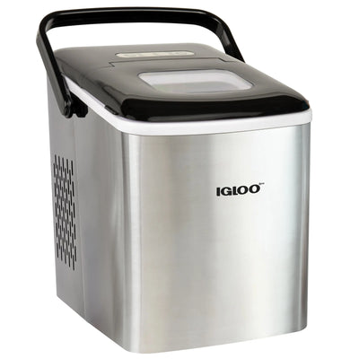 Igloo Handled Automatic Ice Machine Self Cleaning Countertop Ice Maker with Scoop, Aqua | Fridge.com