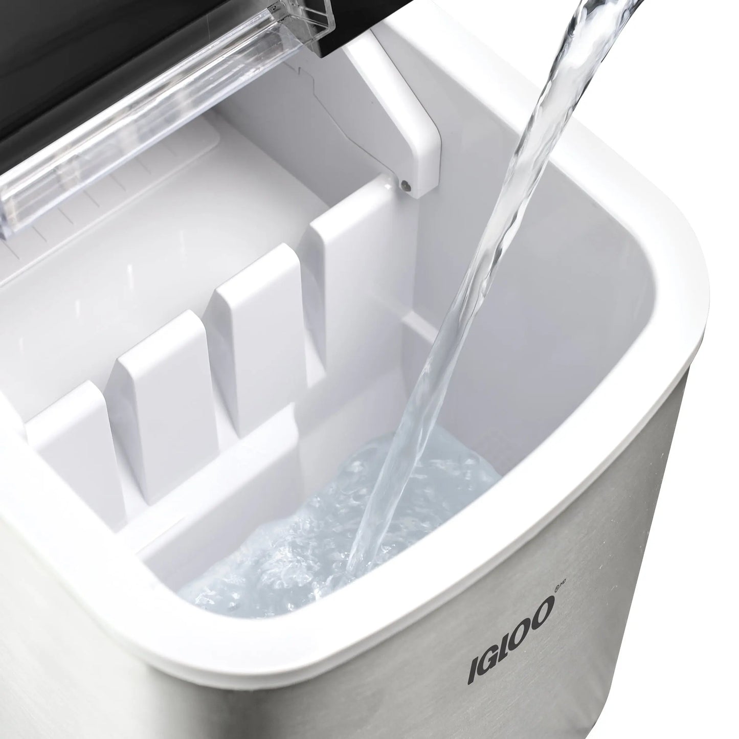 Igloo Handled Automatic Ice Machine Self Cleaning Countertop Ice Maker with Scoop, Aqua | Fridge.com