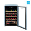 Iio 30 Bottle Freestanding Retro Wine Cooler with Wooden Shelves | Fridge.com