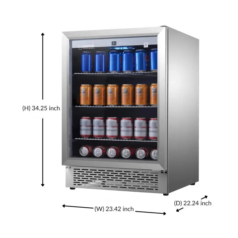 Equator 4.6Cf Built-In/Freestanding Outdoor/Indoor Refrigerator with 7 Color LED Lights | Fridge.com