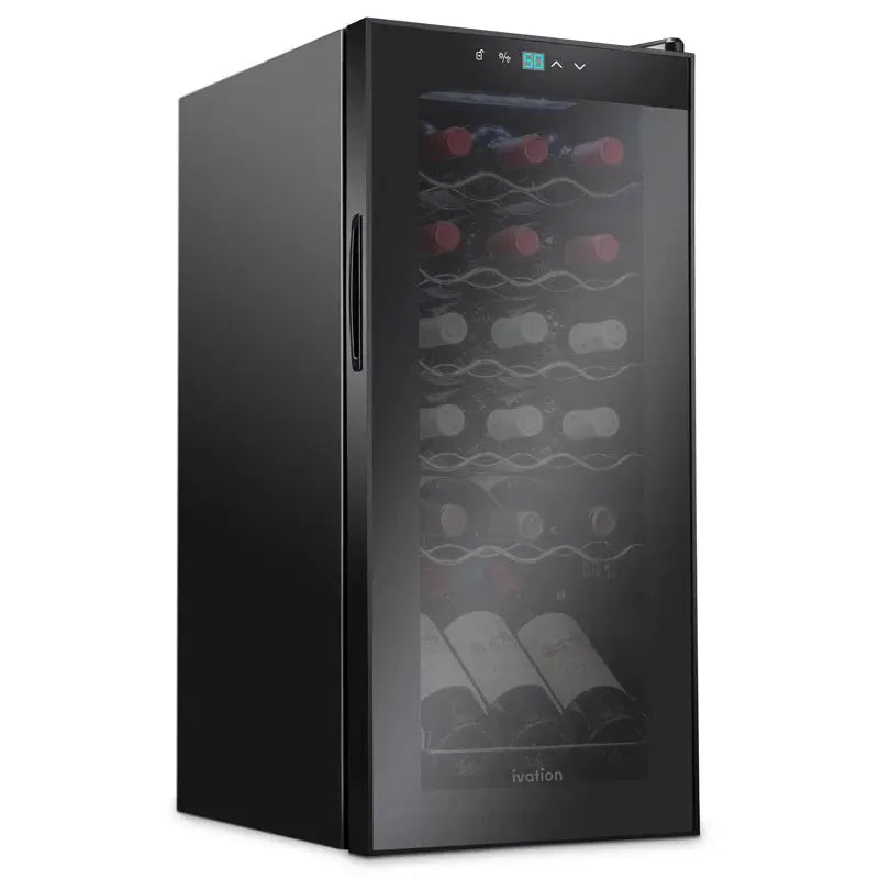 Ivation 13.6'' 18 Bottle Single Zone Freestanding Wine Refrigerator | Fridge.com