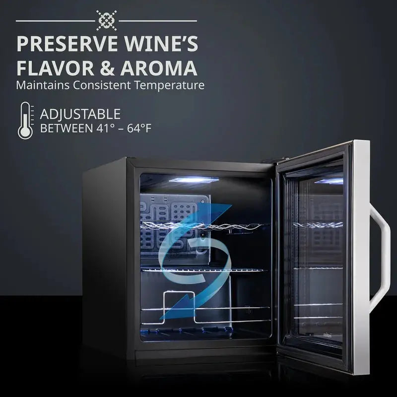 Ivation 17.3'' 12 Bottle Single Zone Freestanding Wine Refrigerator | Fridge.com