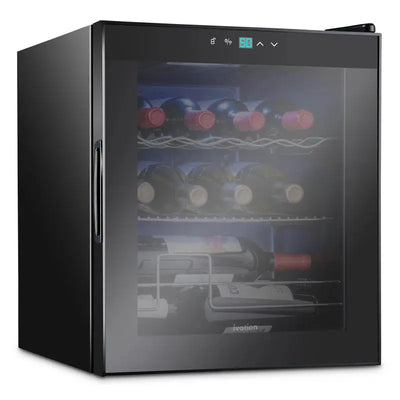 Ivation 17.3'' 12 Bottle Single Zone Freestanding Wine Refrigerator | Fridge.com