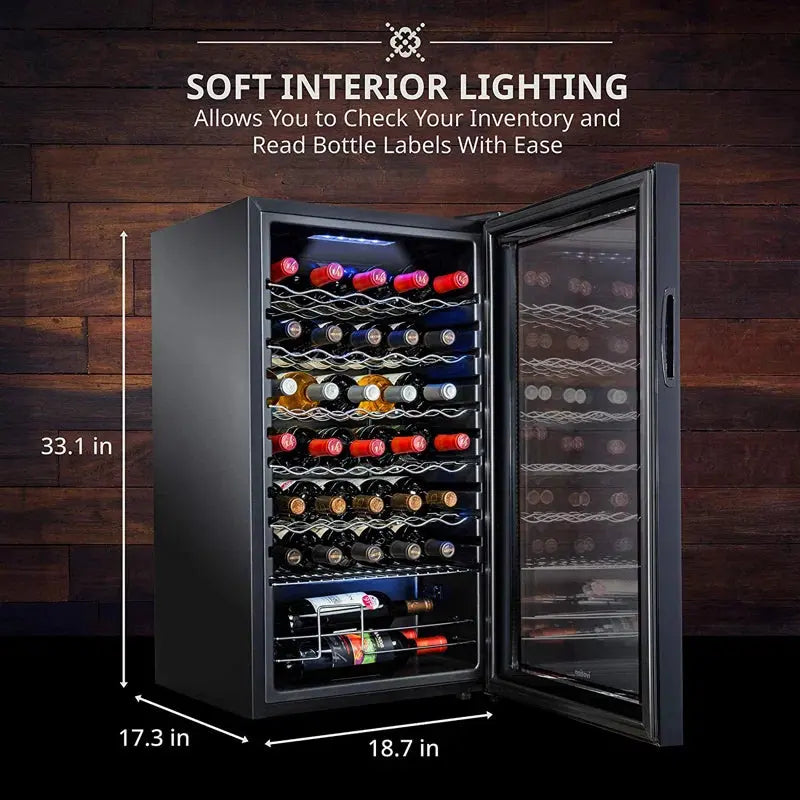 Ivation 18.7'' 34 Bottle Single Zone Freestanding Wine Refrigerator | Fridge.com