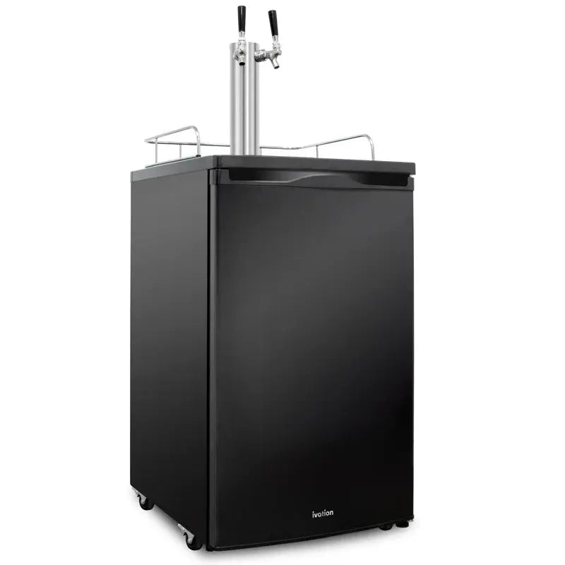 Ivation 4.9 Cubic Feet Dual Tap Freestanding Kegerator with Adjustable Temperature | Fridge.com