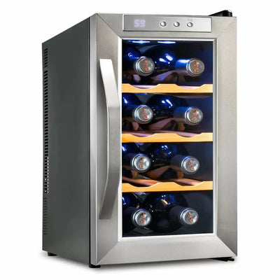 Ivation 9.9'' 8 Bottle Single Zone Freestanding Wine Refrigerator | Fridge.com