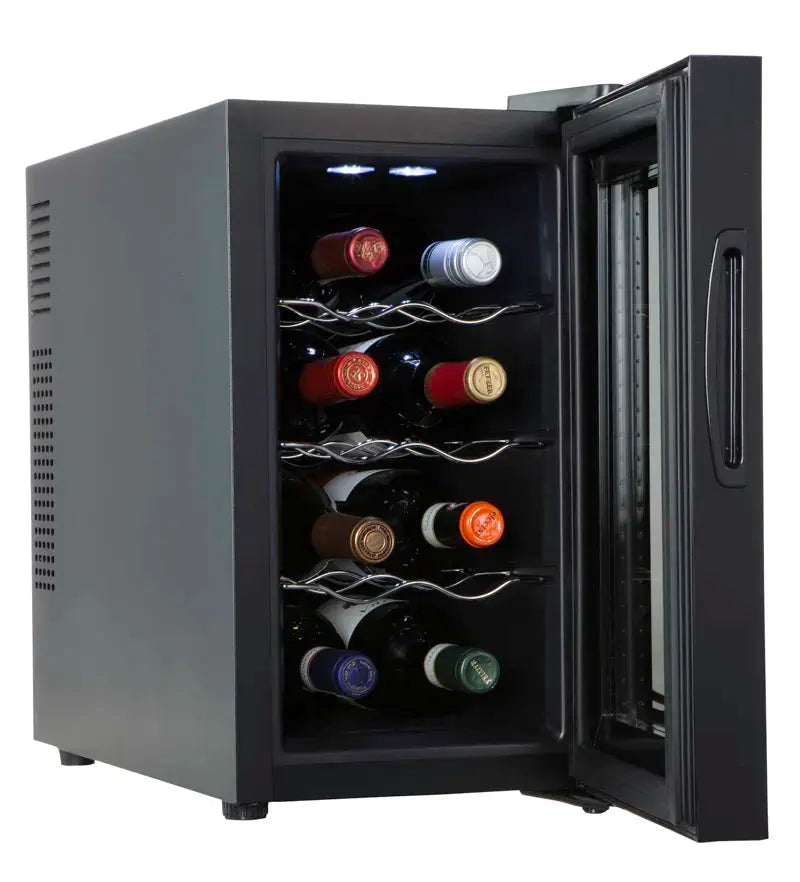 Ivation 9.9'' 8 Bottle Single Zone Freestanding Wine Refrigerator | Fridge.com