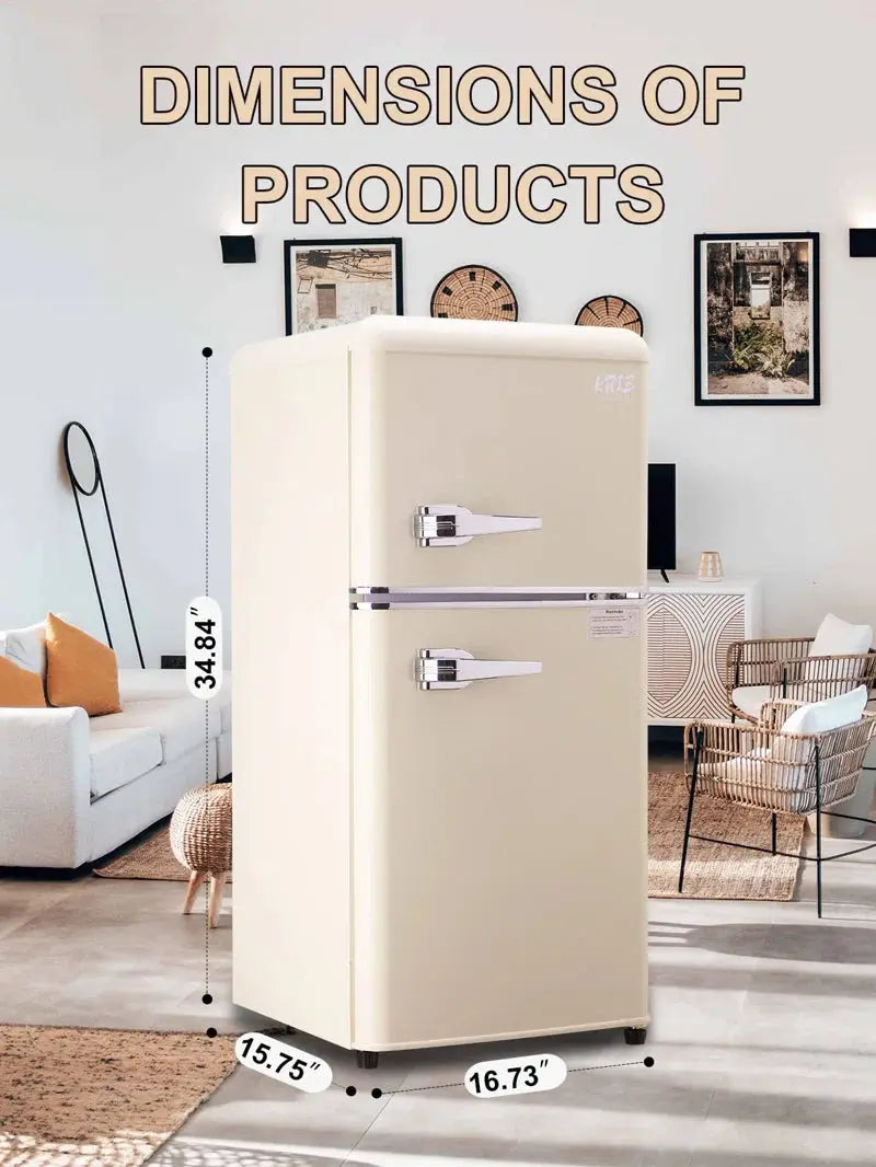 Jeremy Cass 3.5 Cubic Feet Portable Freestanding Mini Fridge with Freezer | Fridge.com