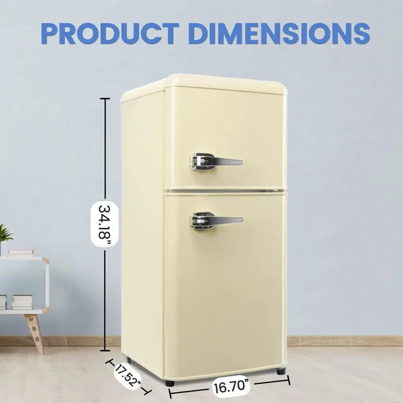 Jeremy Cass 3.5 Cubic Feet Portable Freestanding Mini Fridge with Freezer | Fridge.com