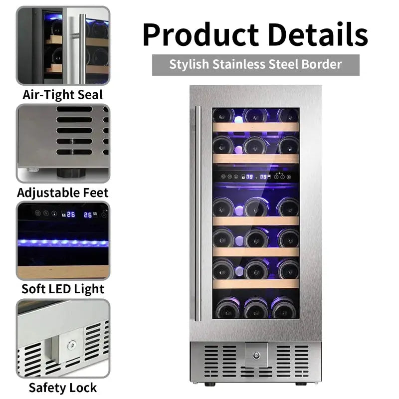 KELIVOL 11.6'' 28 Bottle and 88 Can Dual Zone Freestanding Wine & Beverage Refrigerator | Fridge.com