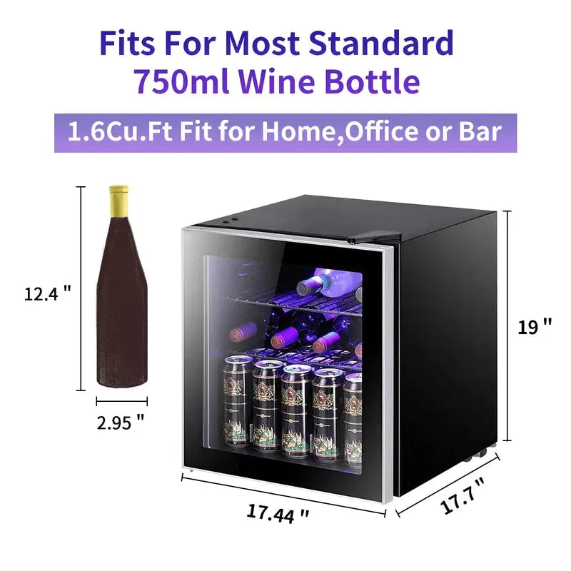 KELIVOL 17.7'' 8 Bottle Single Zone Freestanding Wine Refrigerator | Fridge.com