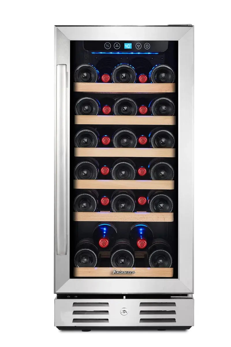 Kalamera 14.9'' 30 Bottle Single Zone Wine Refrigerator | Fridge.com