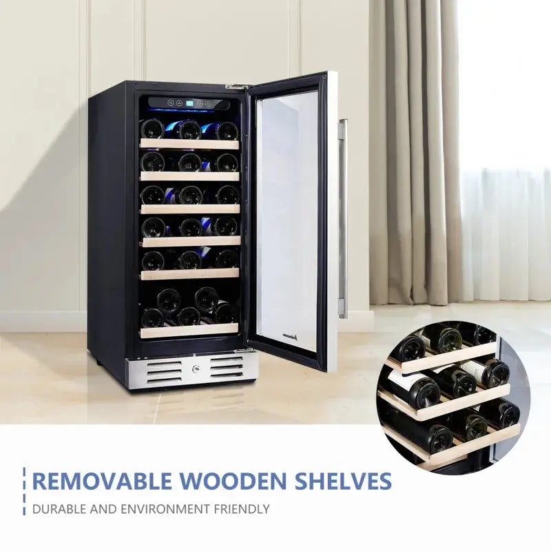 Kalamera 14.9'' 30 Bottle Single Zone Wine Refrigerator | Fridge.com