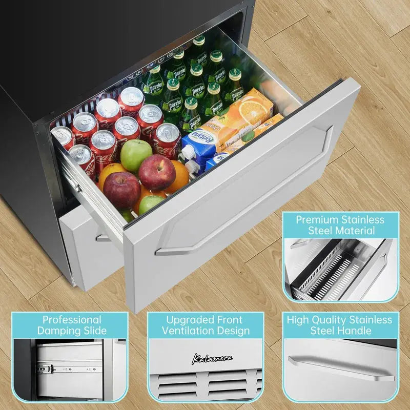 Kalamera 147 Cans (12 Oz.) 5.1 Cubic Feet Convertible Beverage Refrigerator with Wine Storage | Fridge.com