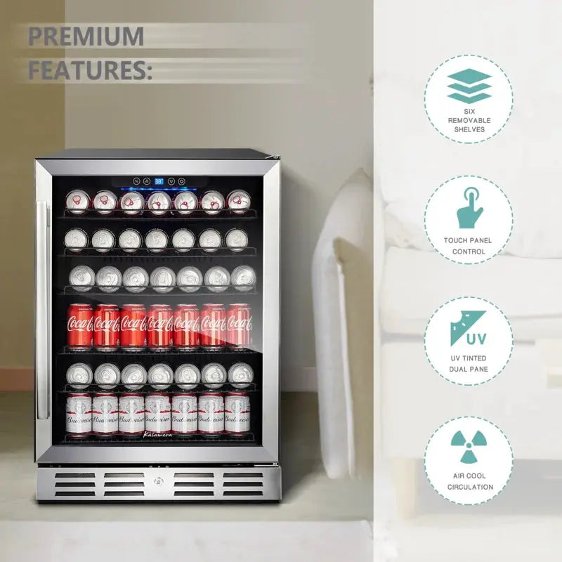 Kalamera 175 Can Convertible Beverage Refrigerator with Wine Storage | Fridge.com