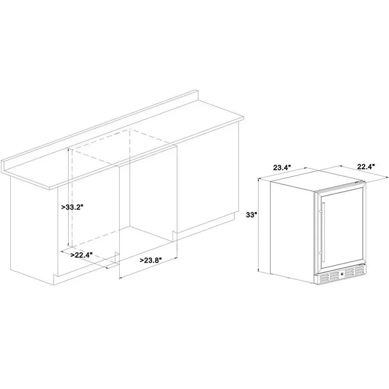 Kalamera 175 Can Convertible Beverage Refrigerator with Wine Storage | Fridge.com