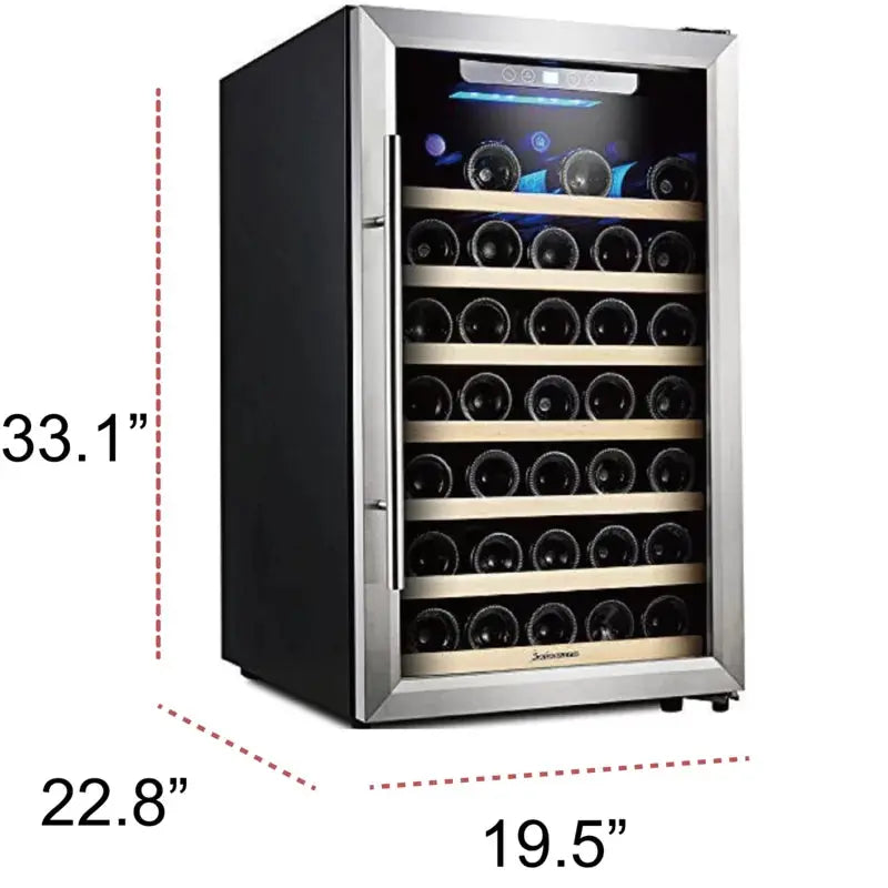 Kalamera 19.3'' 50 Bottle Single Zone Freestanding Wine Refrigerator | Fridge.com