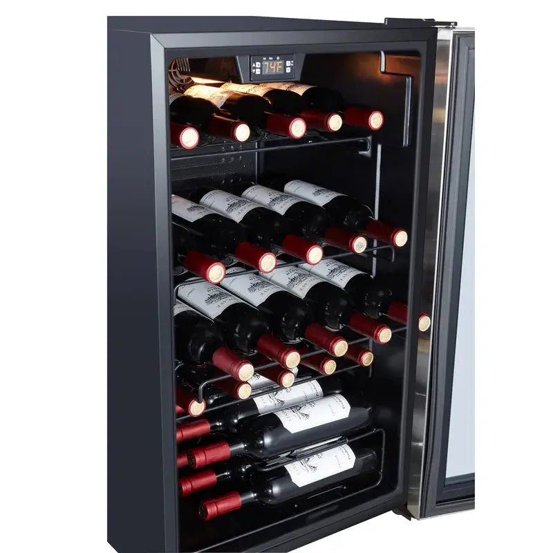 Kalamera 19'' 30 Bottle Single Zone Freestanding Wine Refrigerator | Fridge.com