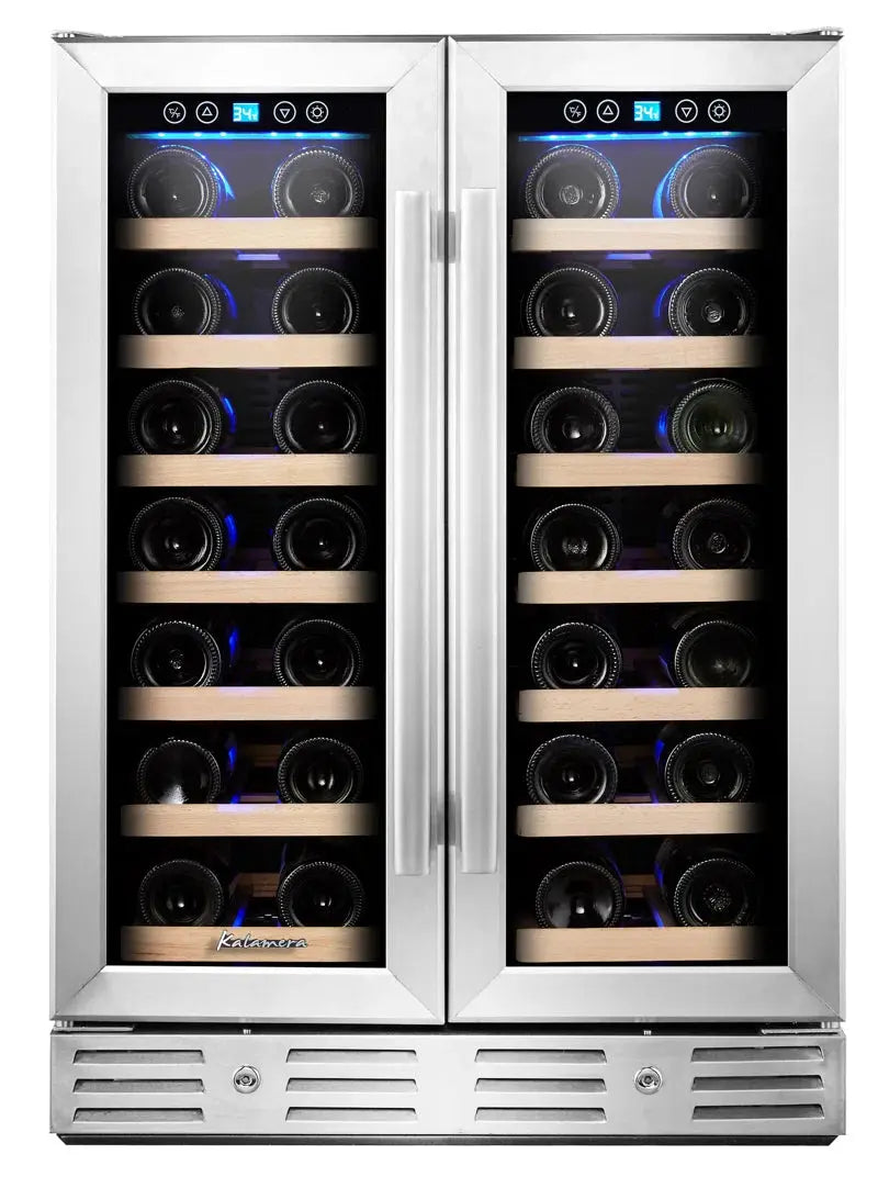 Kalamera 40 Bottle Dual Zone Built-In Wine Refrigerator | Fridge.com