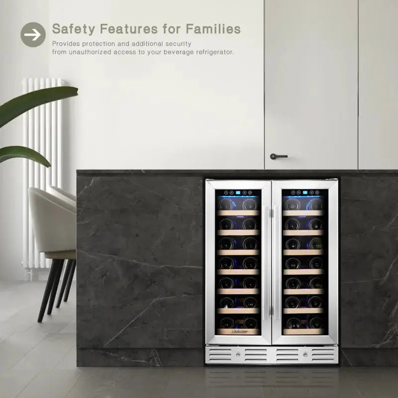 Kalamera 40 Bottle Dual Zone Built-In Wine Refrigerator | Fridge.com