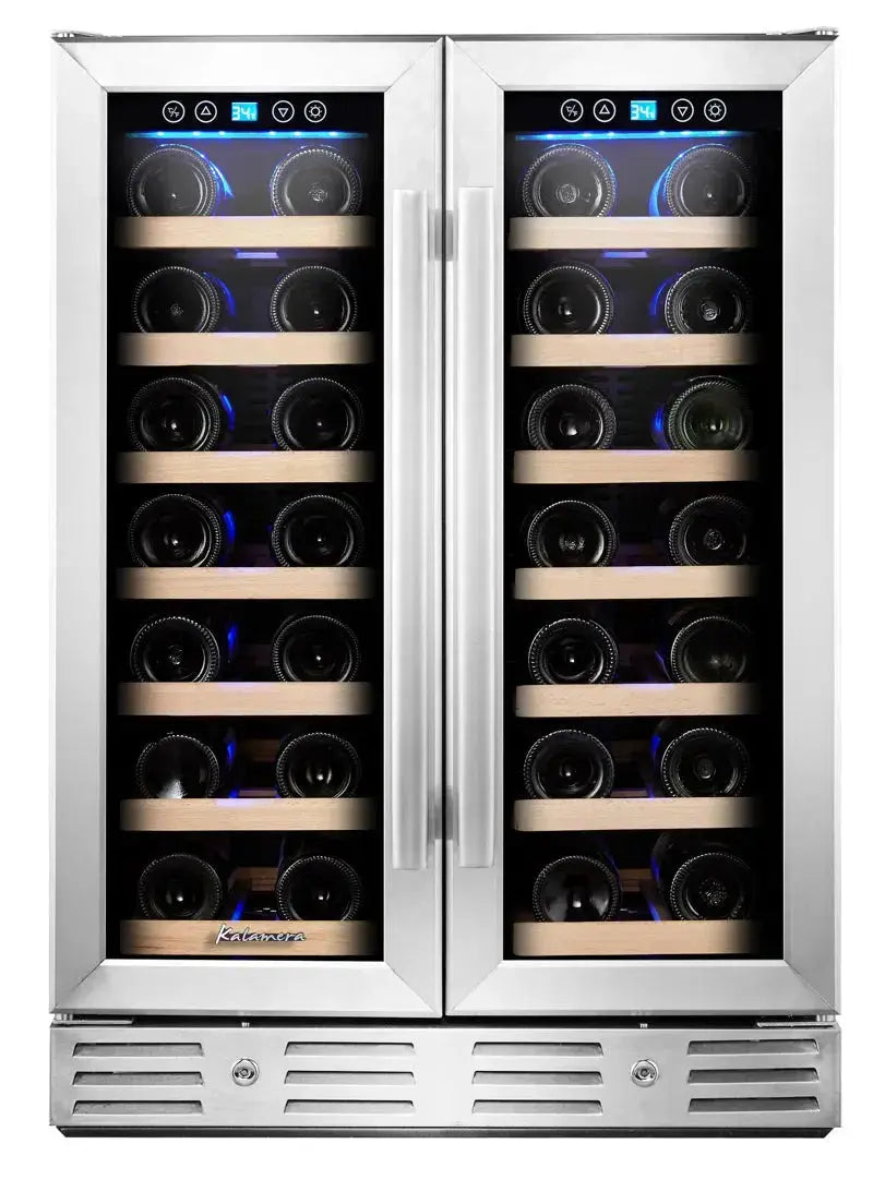 Kalamera 40 Bottle Dual Zone Built-In Wine Refrigerator | Fridge.com