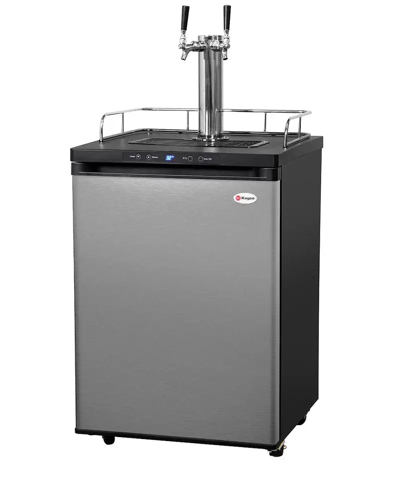 Kegco 5.6 Cubic Feet Dual Tap Freestanding Kegerator with Adjustable Temperature | Fridge.com