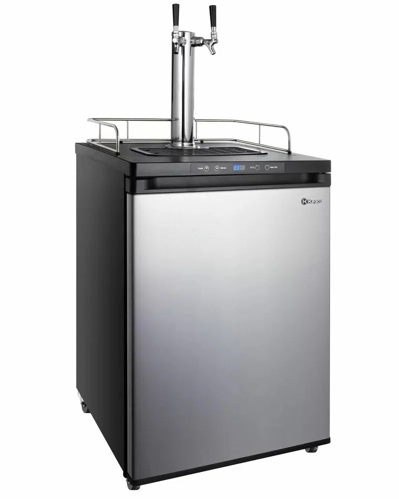 Kegco 5.6 Cubic Feet Dual Tap Freestanding Kegerator with Adjustable Temperature | Fridge.com