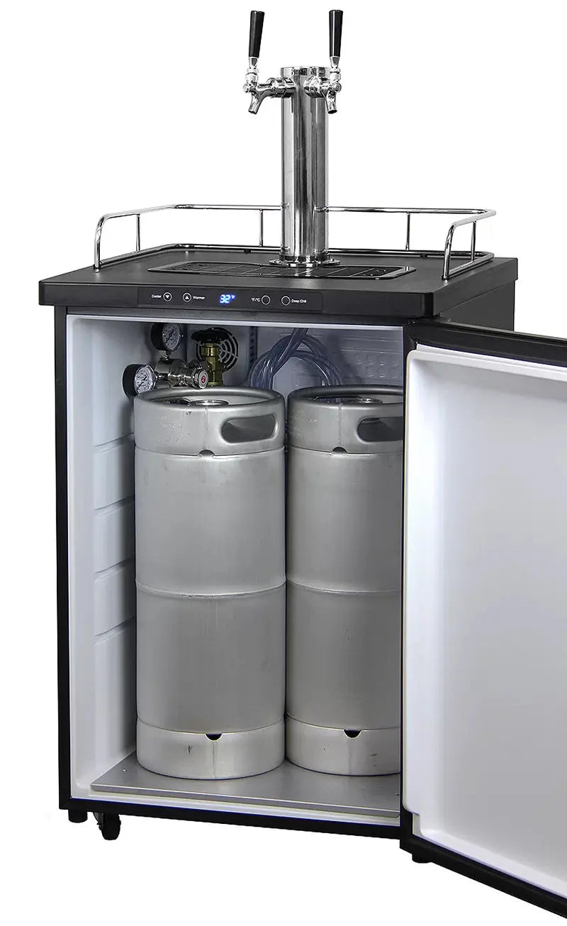 Kegco 5.6 Cubic Feet Dual Tap Freestanding Kegerator with Adjustable Temperature | Fridge.com